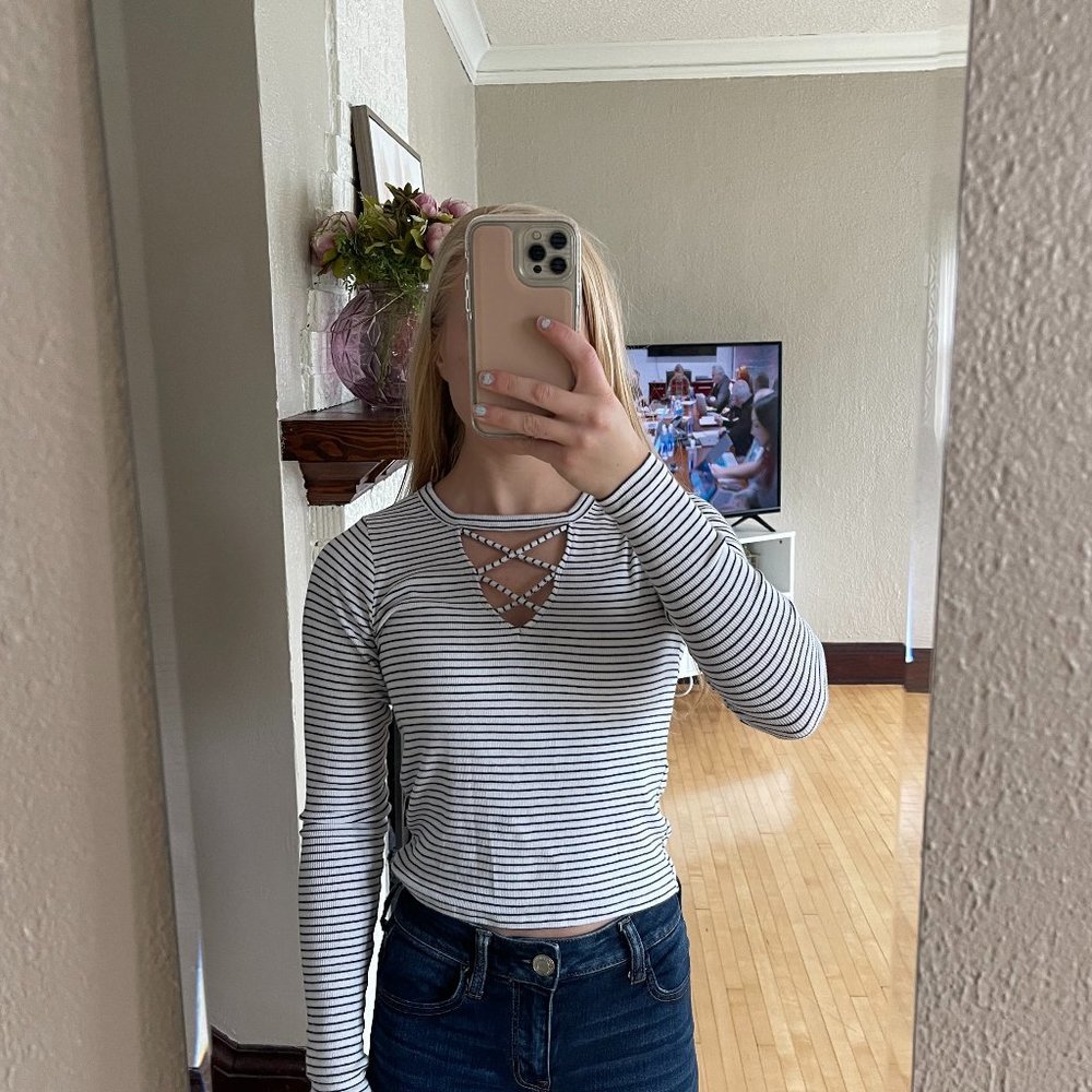 Women's Long Sleeve Striped Shirt